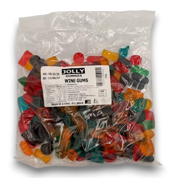 Jolly Gummies Wine Gums 720g - Looters Slashed Price Warehouse