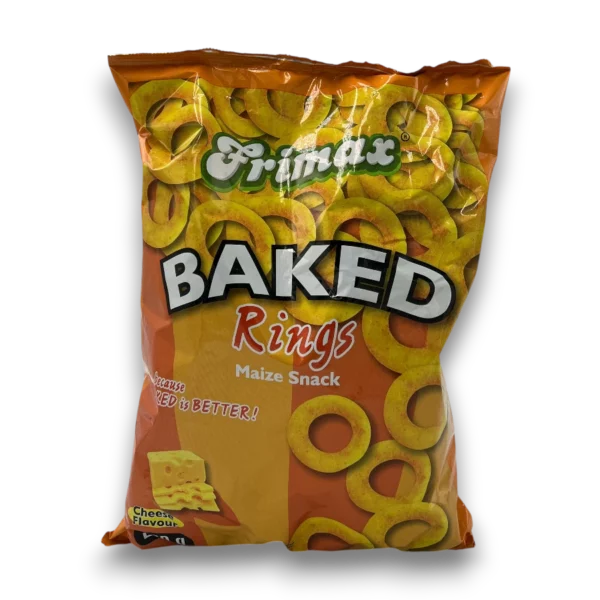 Frimax Baked Rings Cheese Maize Snack - Looters Slashed Price Warehouse