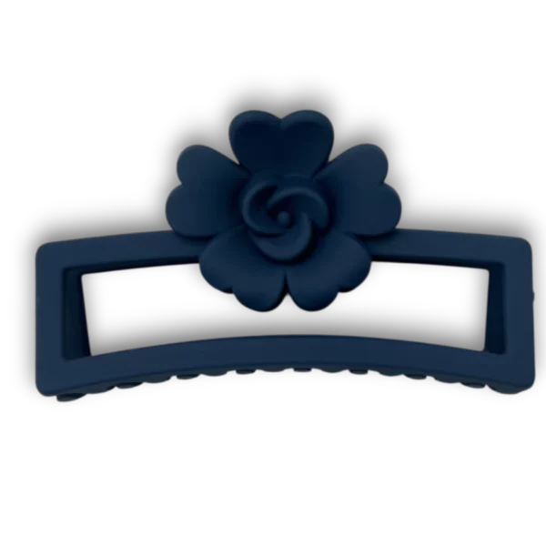 Matte Hair Clips Floral Handle