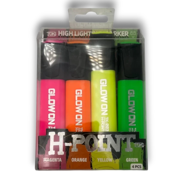 Toki H Point Neon Highlighters - Looters Slashed Price Warehouse