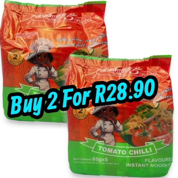 Chef Yum Tomato Chilli Instant Noodles - Looters Slashed Price Warehouse